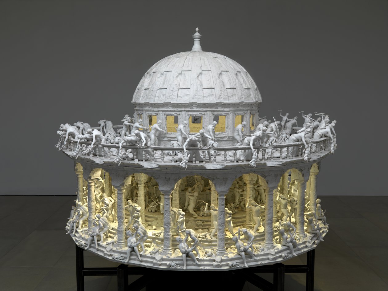 All Things Fall, 2014 (ocel, hliník, sádra, pryskyřice, LED světla, motor) od Mat Collishaw