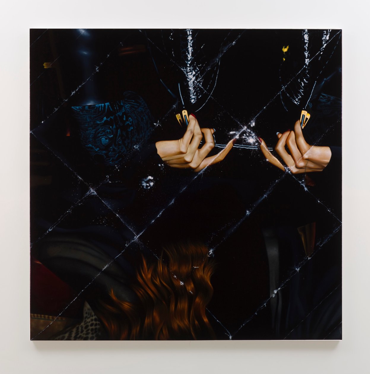 Hodina idolů, 2013 (olej na plátně) od Mat Collishaw
