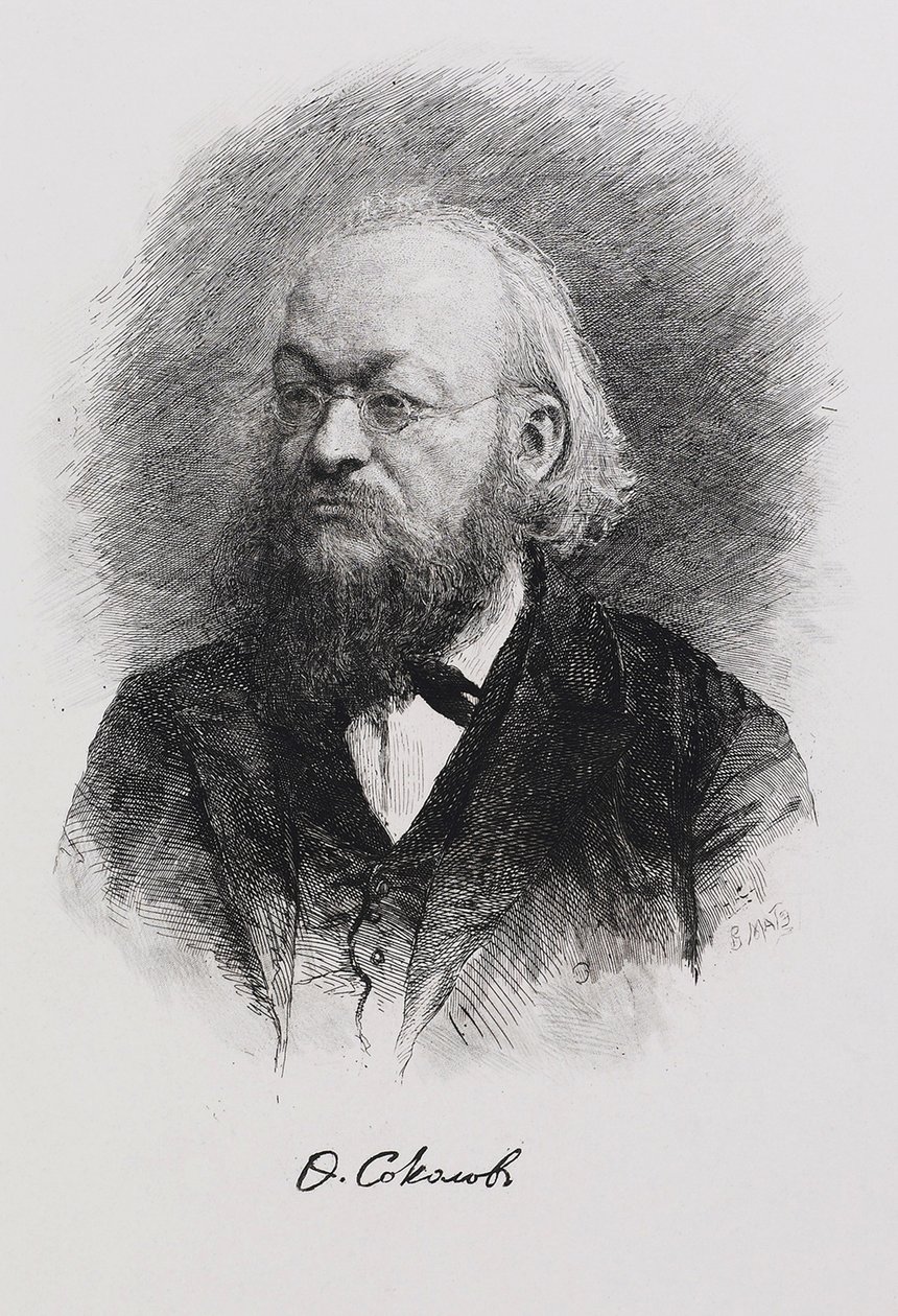 Portrét historika Fjodora Fjodoroviče Sokolova 1841-1909, 1900 od Mate