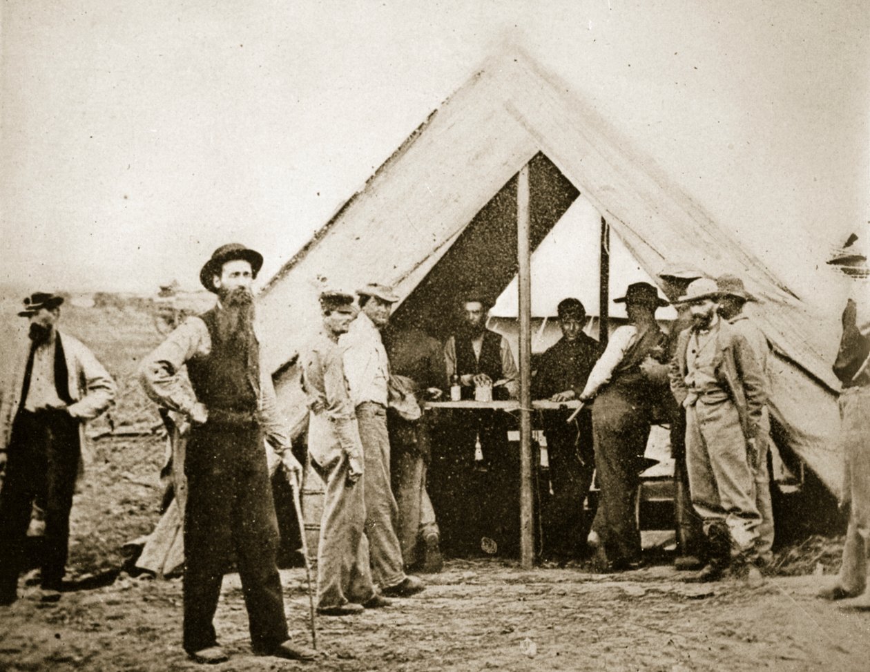 Sutlerův stan (vojenský skladník), červen 1864 – duben 1865 od Mathew B. Brady