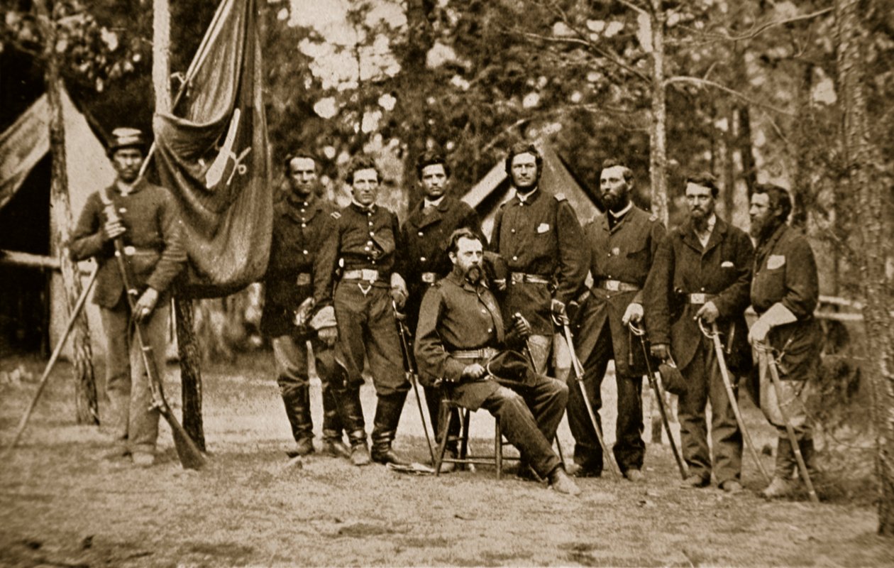 Generál Charles Devens a štáb, 1861-65 od Mathew B. Brady