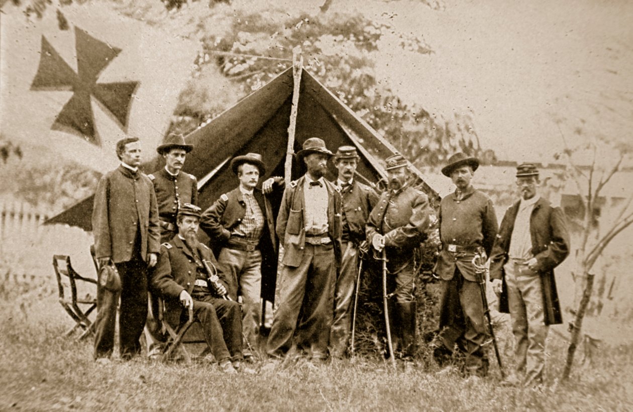 Generál Charles Griffin a důstojníci, 1861-65 od Mathew B. Brady