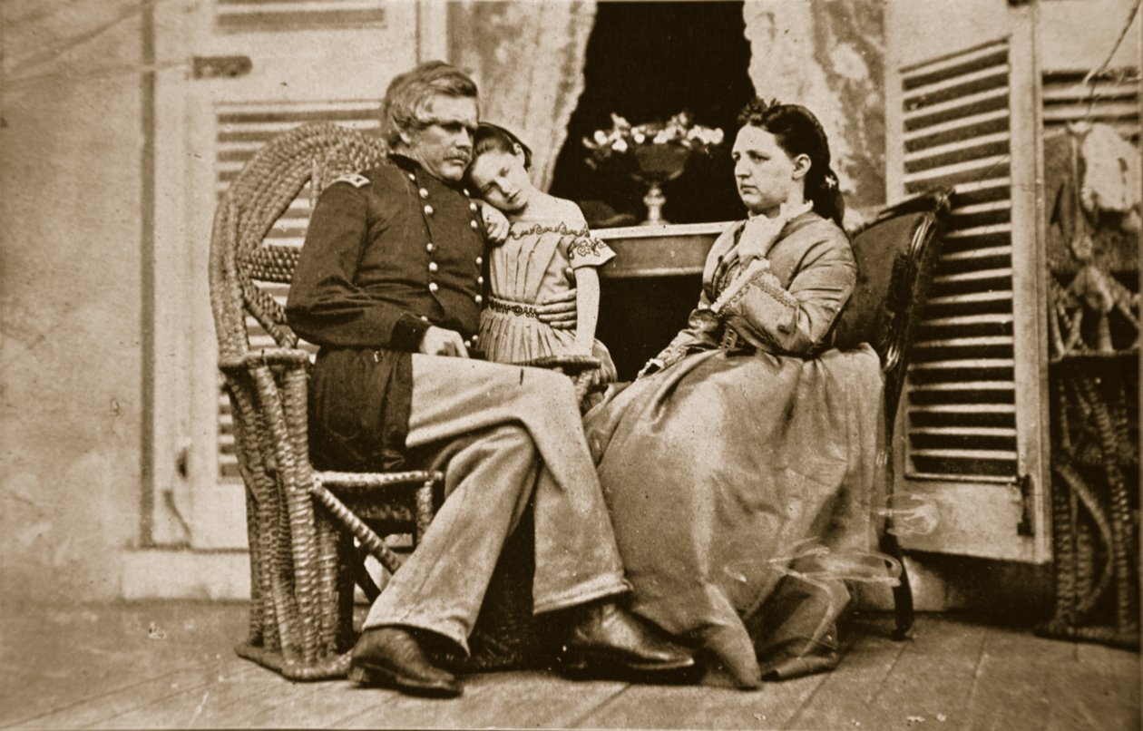 Generál E. O. C. Ord se svou ženou a dcerou, 1861-65 od Mathew B. Brady