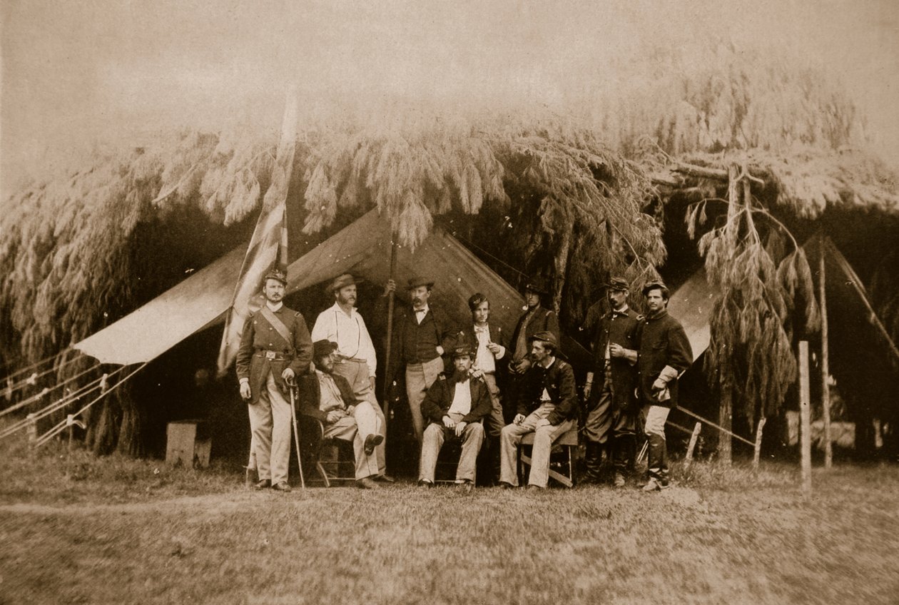 Důstojníci 4th New York Volunteers, 1861-65 (sépiová fotografie) od Mathew B. Brady