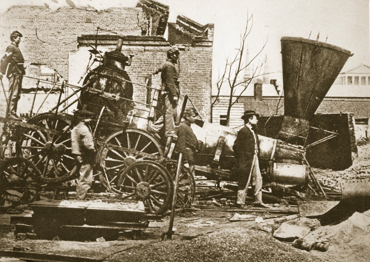 Ruiny v Richmondu, Virginie, 1865 od Mathew B. Brady
