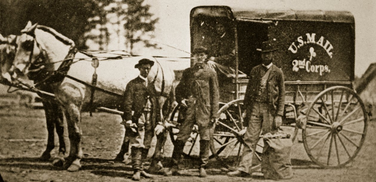 Poštovní vůz druhého sboru, 1861-65 od Mathew B. Brady