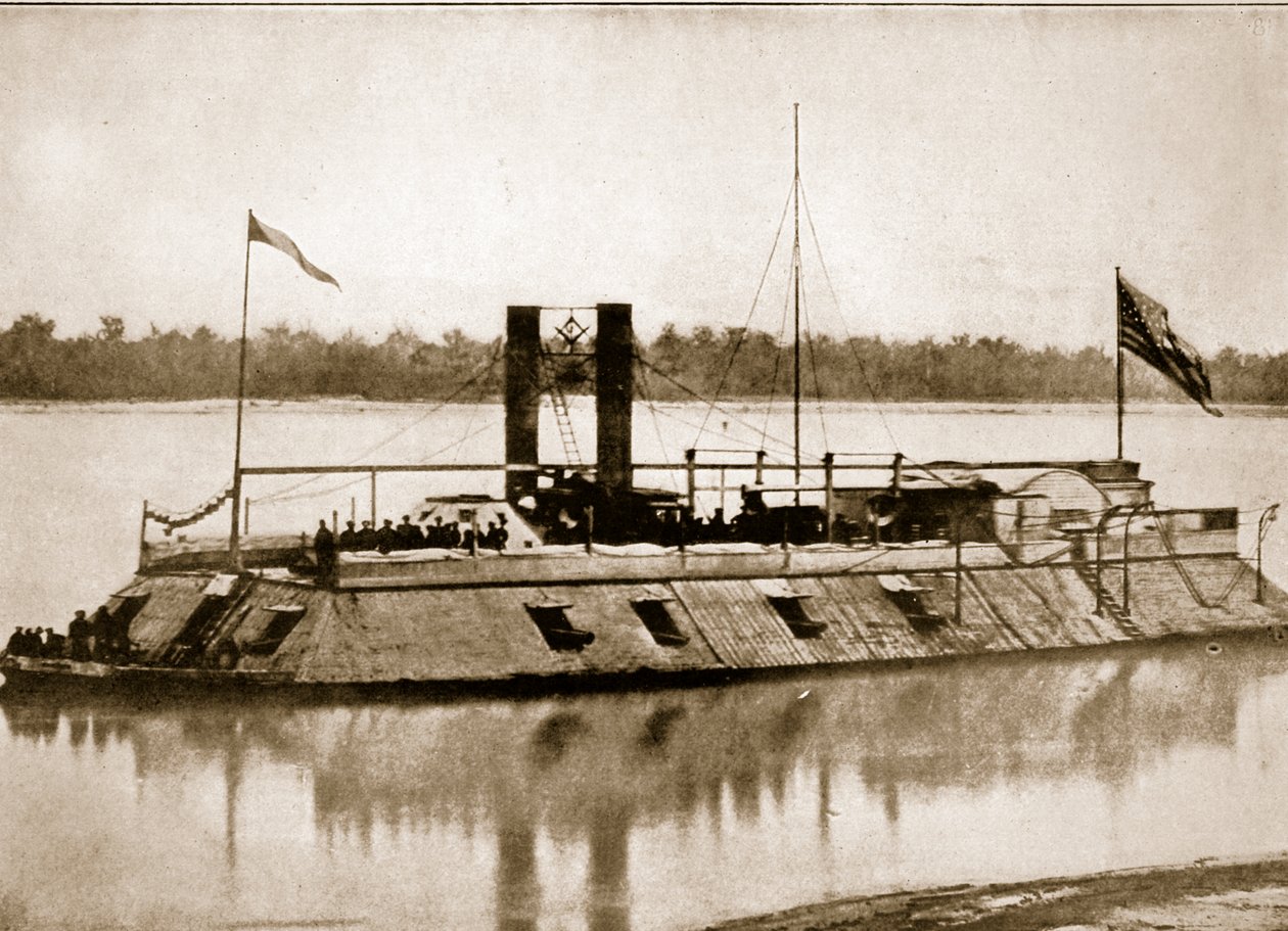 První Ironclad Gunboat postavený v Americe, 1861 od Mathew B. Brady