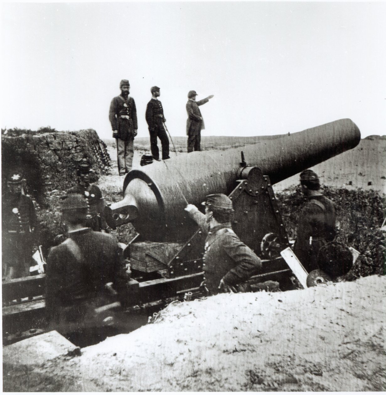 Dělostřelecká baterie federální armády během americké občanské války, 1862 od Mathew B. Brady