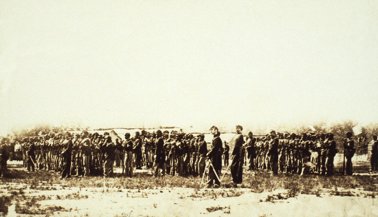 První americká barevná pěchota, hospoda. c.1860 (sépiová fotografie) od Mathew B. Brady