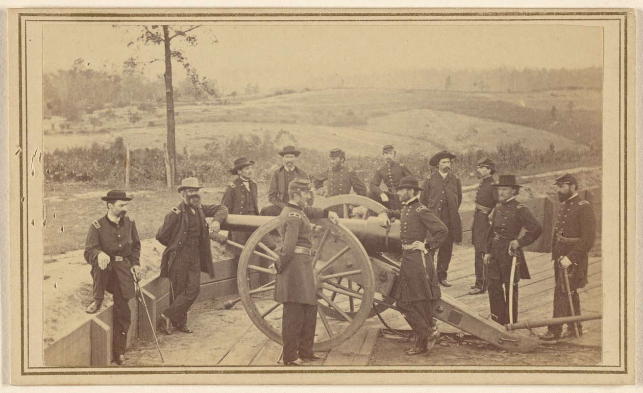 Generál Sherman a štáb před Atlantou, 19. července 1864 od Mathew B. Brady