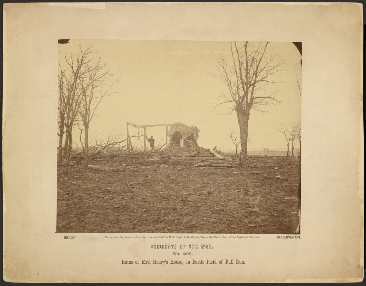 Ruiny domu paní Henryové na bitevním poli u Bull Runu od Mathew B. Brady