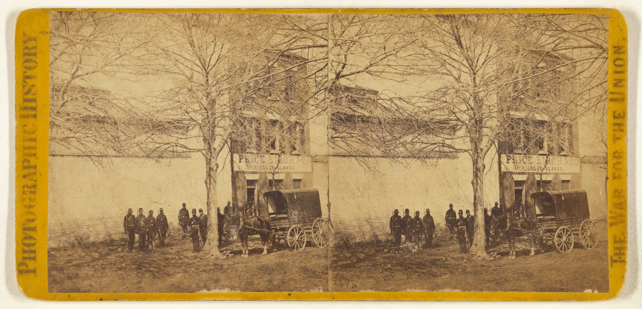 [Vojáci Unie před Price, Birch & Co., obchodníky s zotročenými lidmi] od Mathew B. Brady