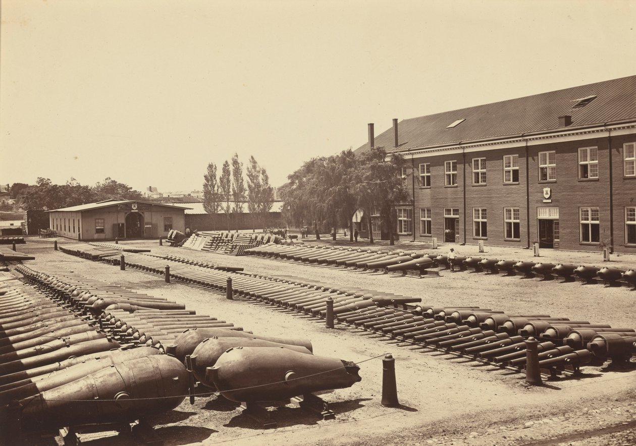 Pohledy v loděnicích námořního dělostřelectva, Washington, D.C., červen od Mathew B. Brady