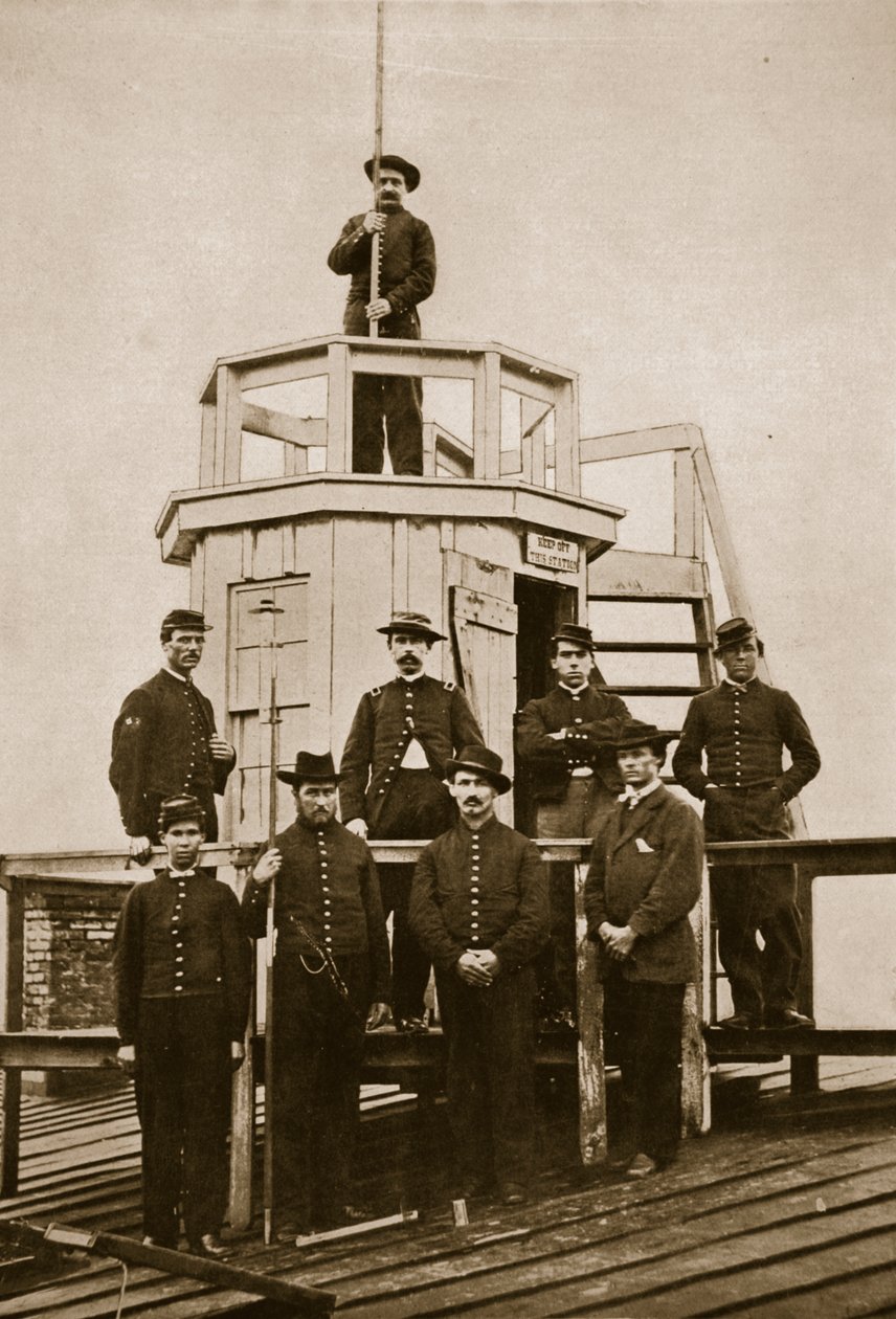 Central Signal Station, Washington, DC, 1861-65 (sépiová fotografie) od Mathew B. Brady