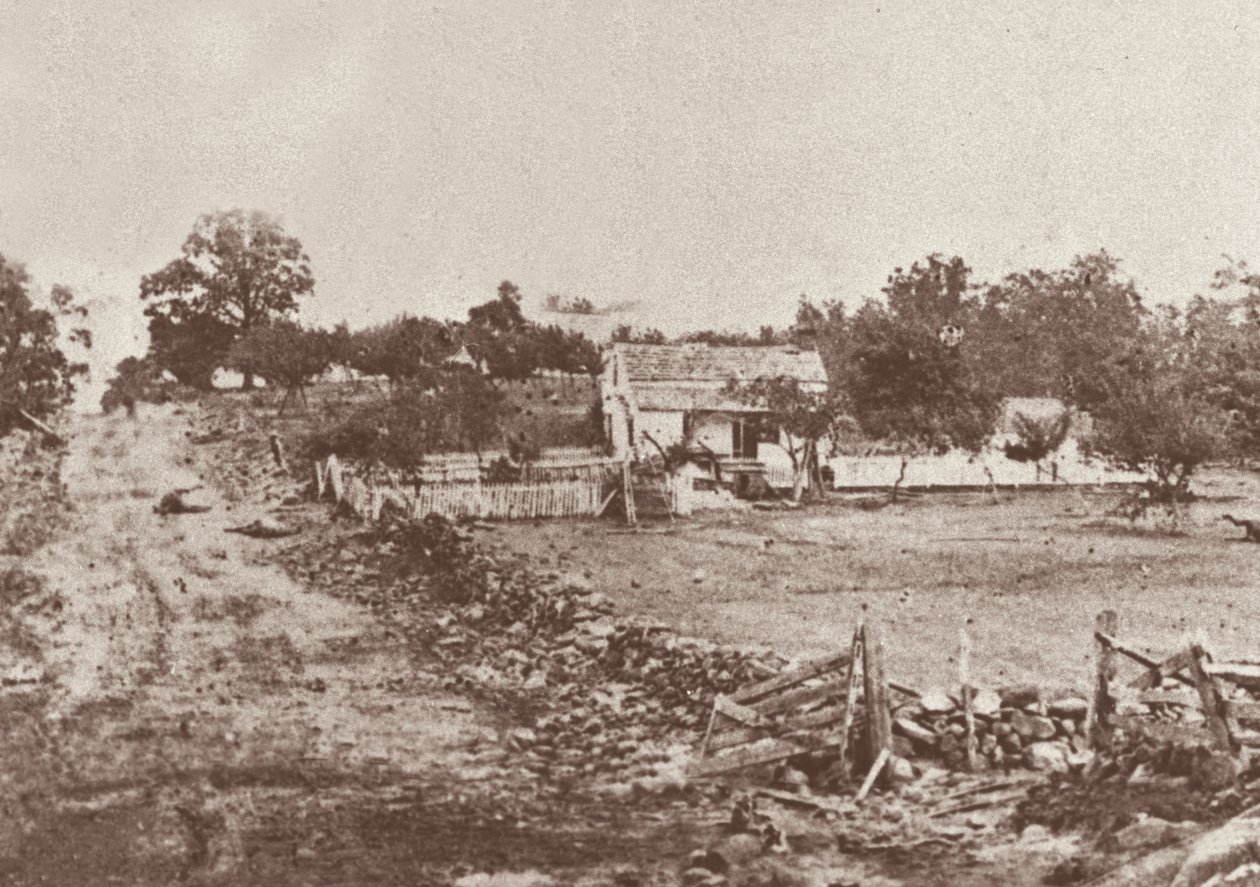 Velitelství generála Meadea během bitvy u Gettysburgu od Mathew Brady
