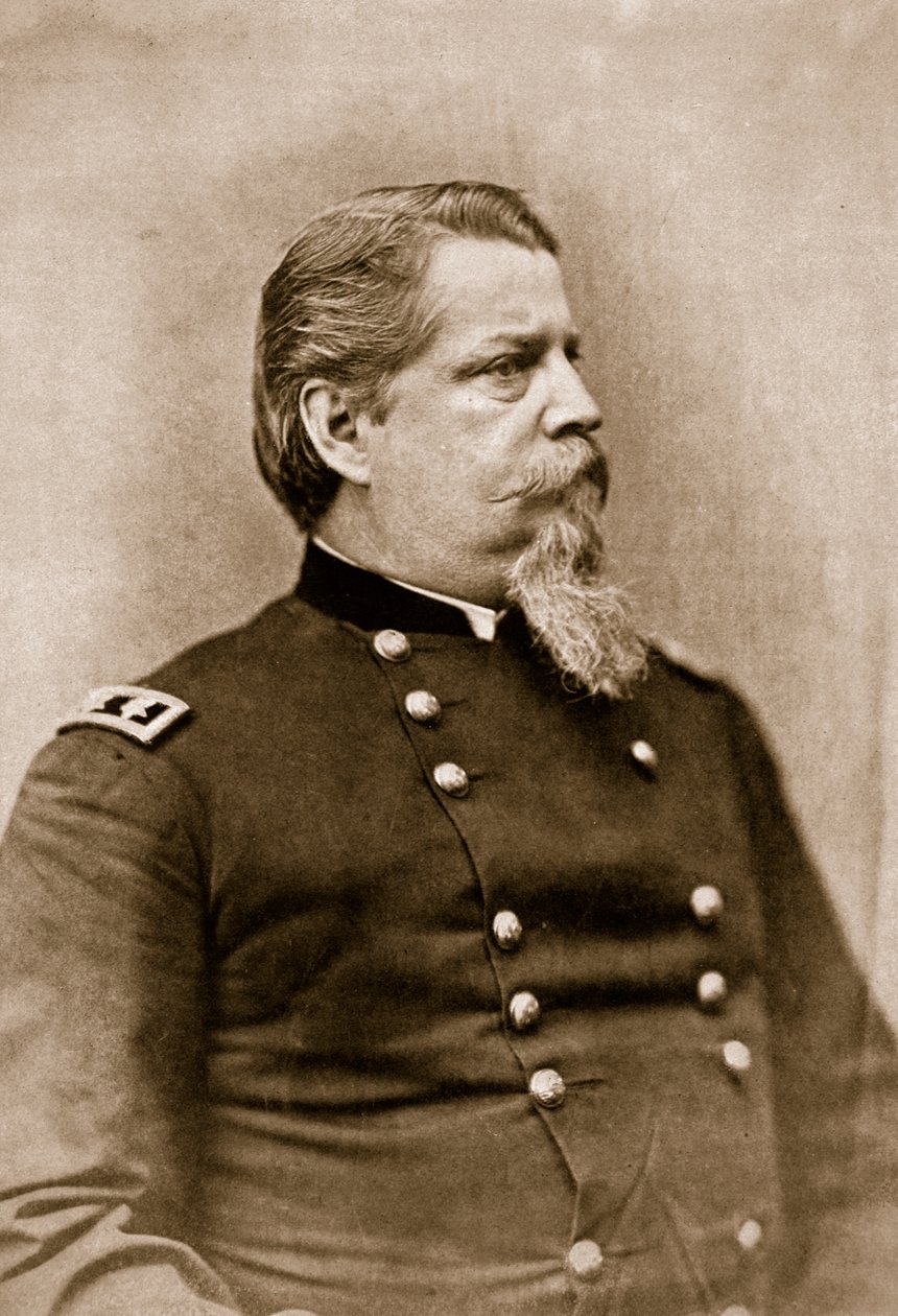 Generál Winfield Scott Hancock, 1861-65 (sépiová fotografie) od Mathew B. Brady
