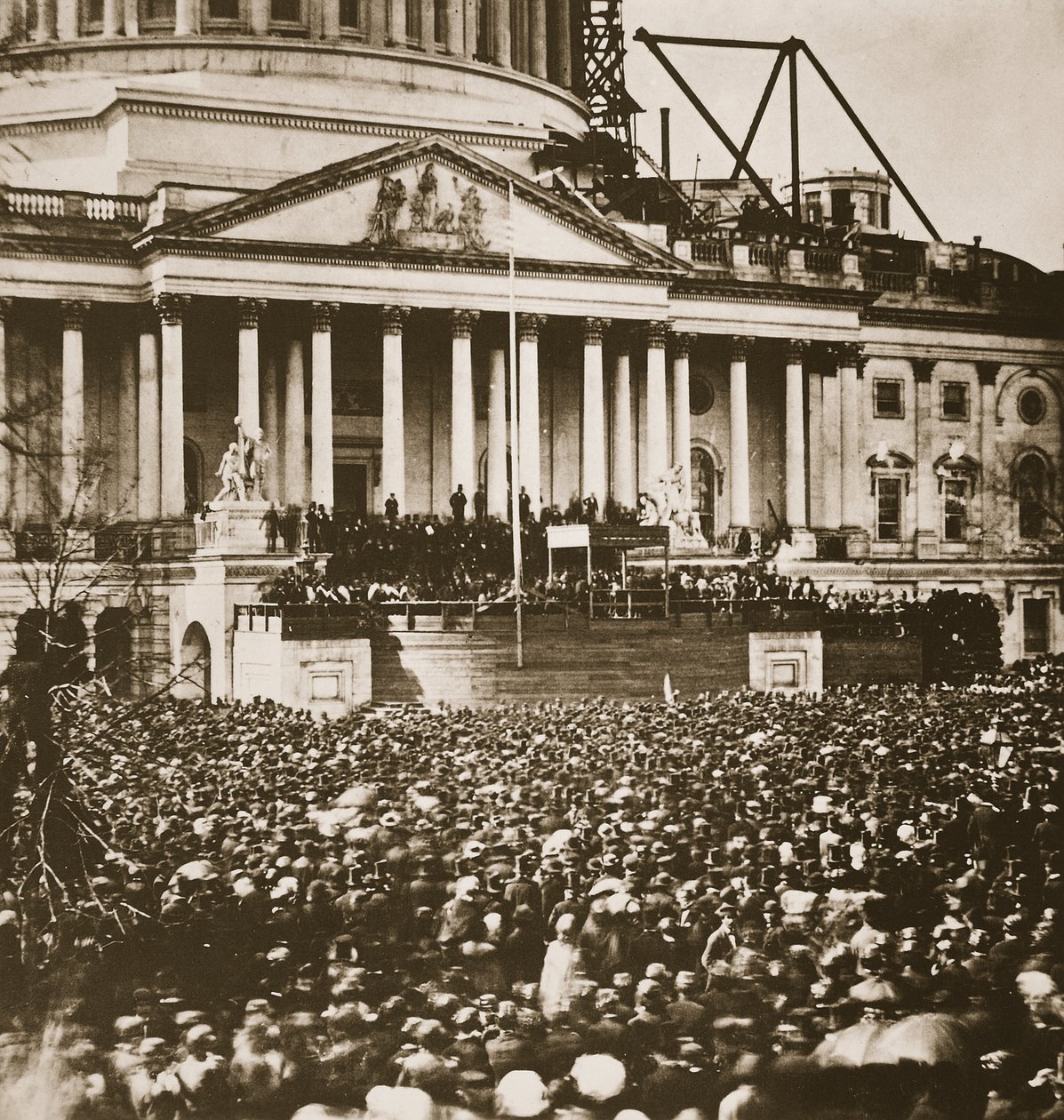 Inaugurace prezidenta Lincolna, 4. března 1861 (hlubotisk) od Mathew B. Brady