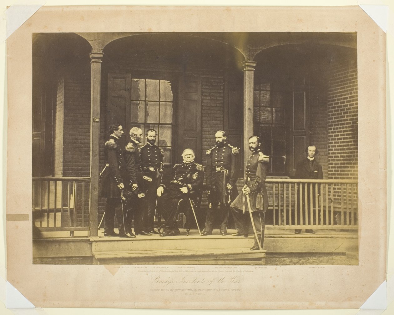 Generálporučík Scott, vrchní generál, americká armáda a štáb od Mathew Brady