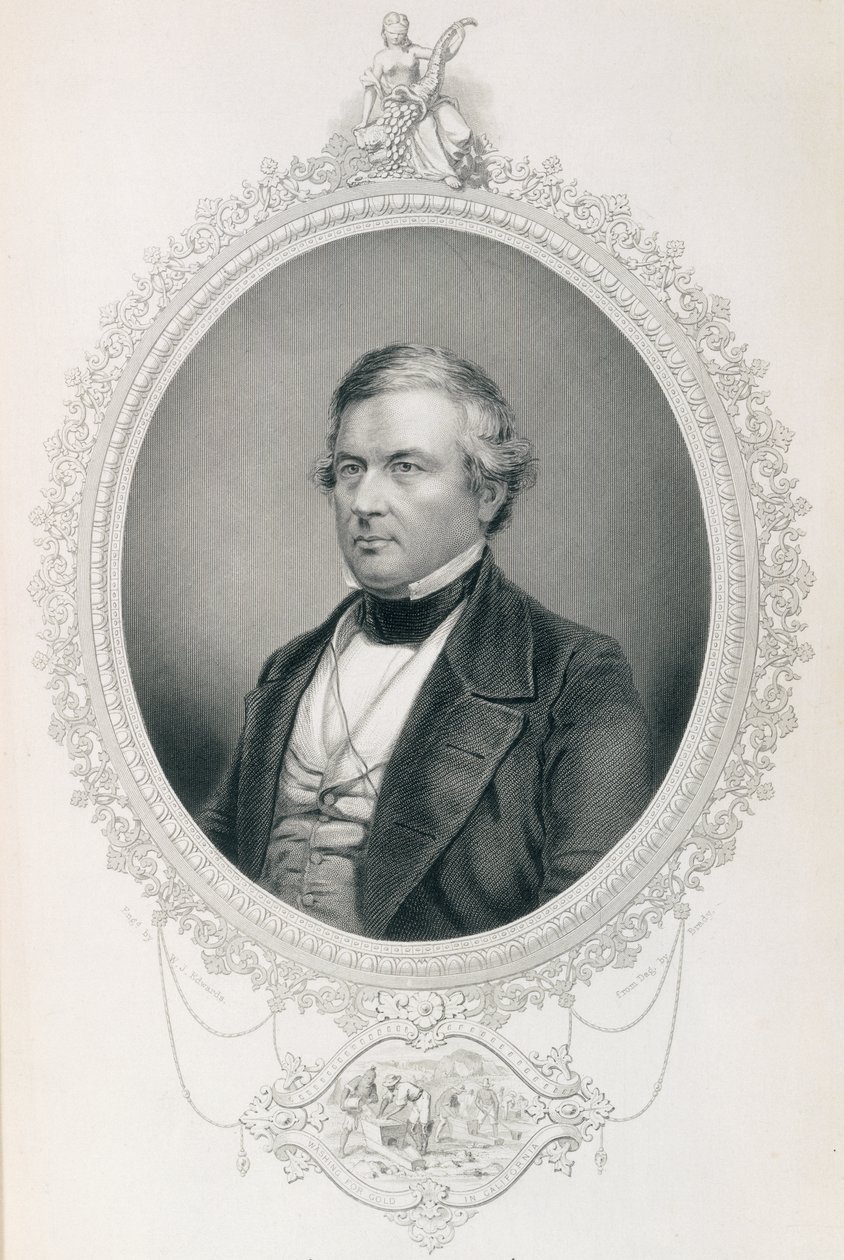 Millard Fillmore, z „Dějiny Spojených států“, svazek II, od Charlese Mackaye, vyryto W. J. Edwardsem z daguerrotypie (rytina) od Mathew B. Brady