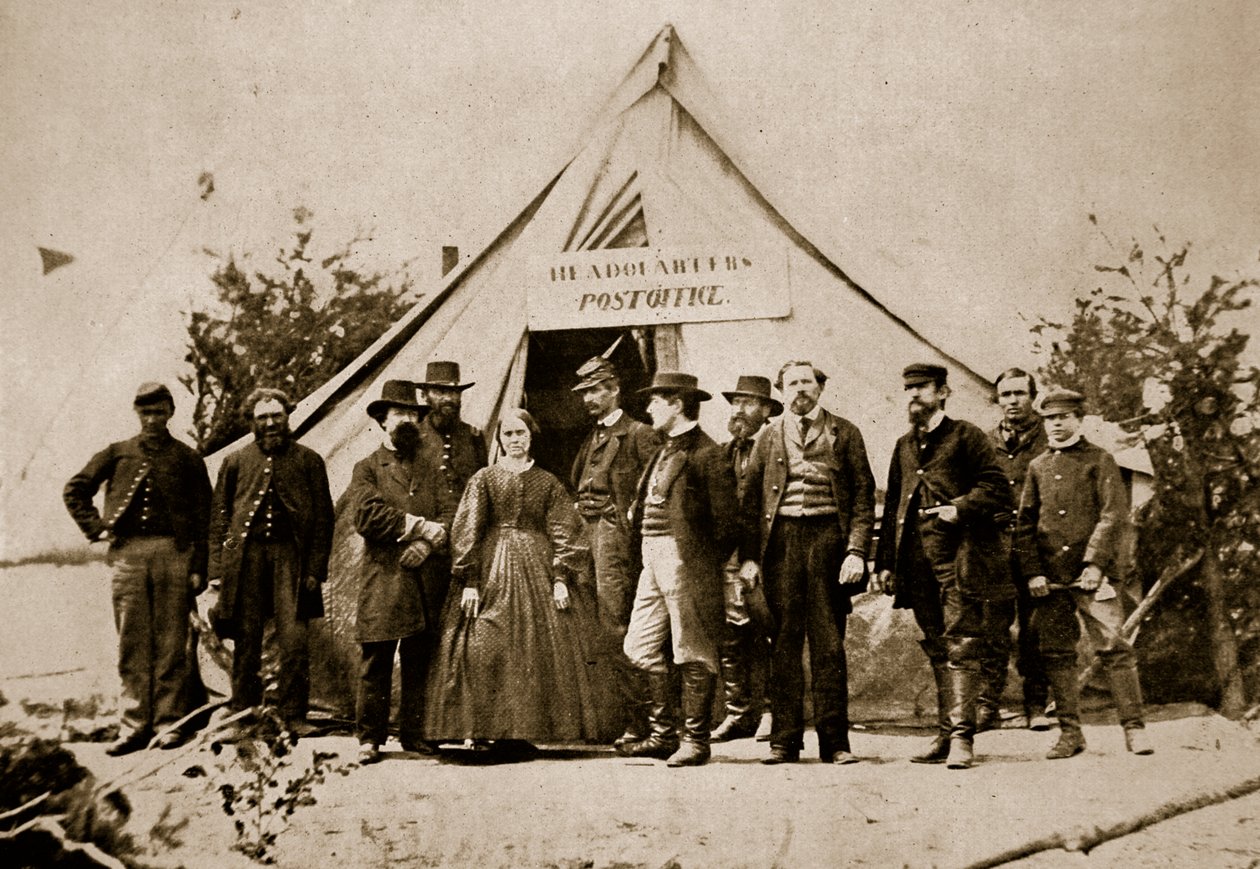 Pošta, velitelství armády Potomac, 1861-65 od Mathew B. Brady