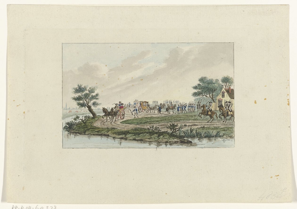 Zatčení princezny v Goejanverwellesluis, 1787 od Mathias de Sallieth