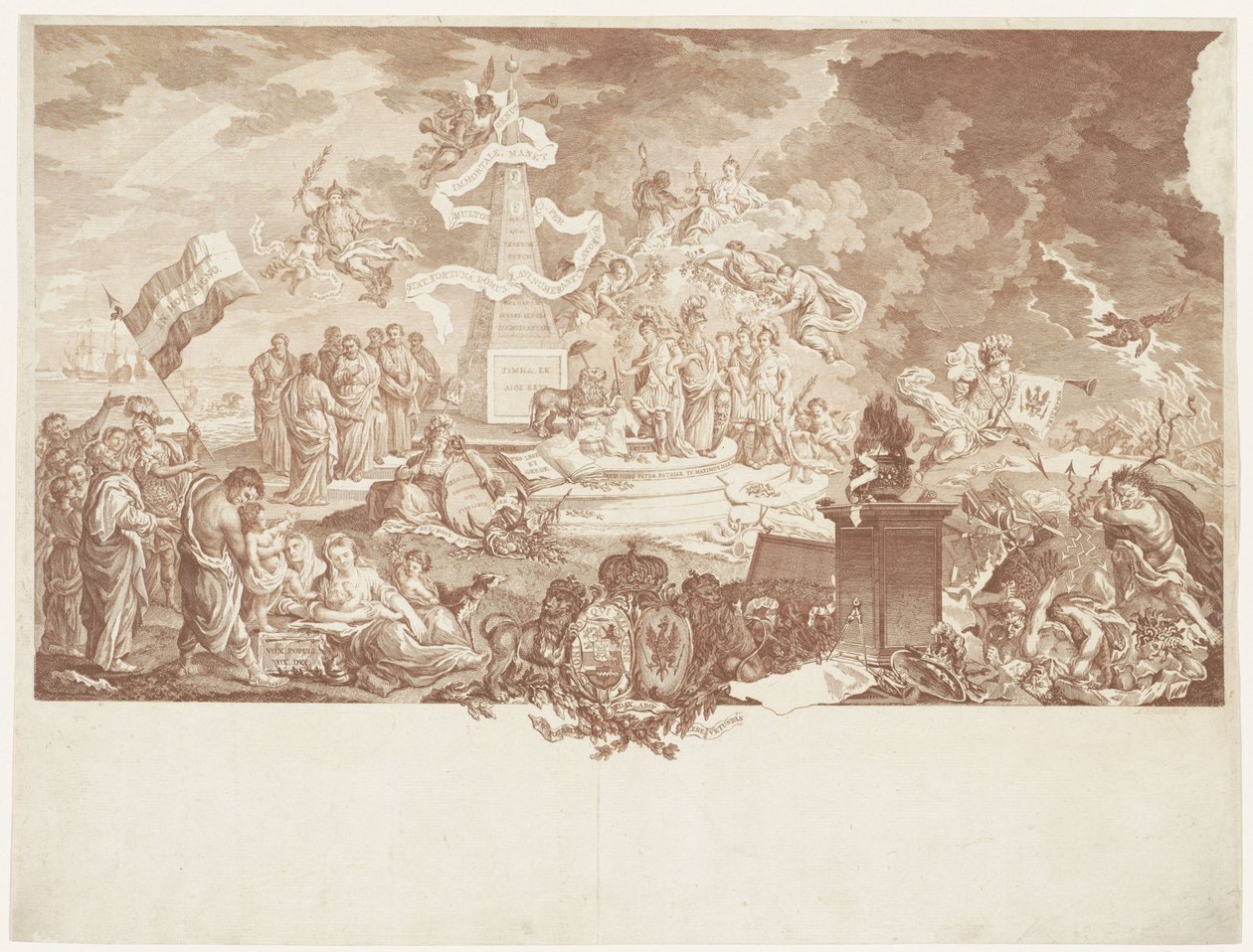 Alegorie na pravé vlastenectví, 1788 od Mathias de Sallieth