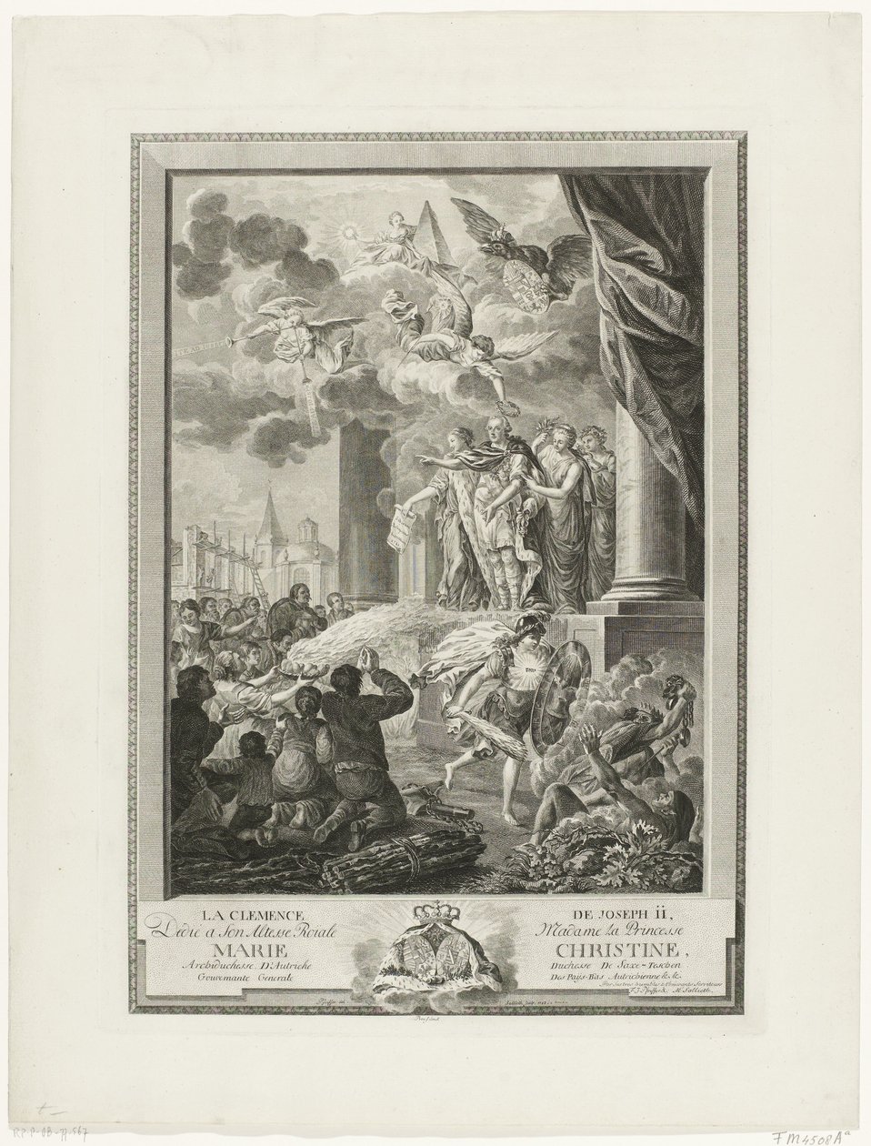 Milost císaře Josefa II. protestantům, 1783 La Clemence de Joseph II (titul na předmětu) od Mathias de Sallieth