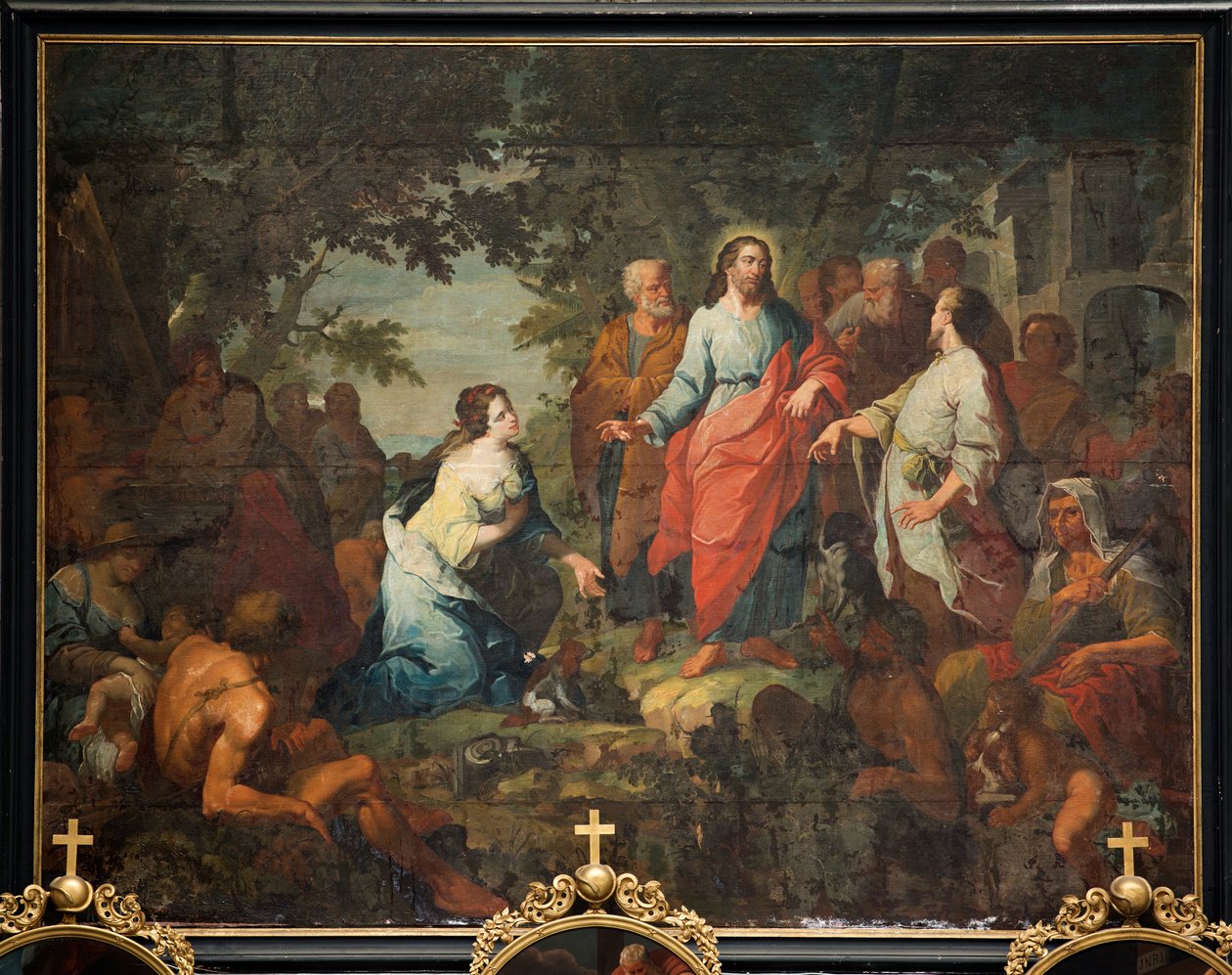 Farní kostel (Saint Martin Parish Church). malování. „Ježíš a samaritánská žena“. Matthew DeVisch. od Mathias de Visch