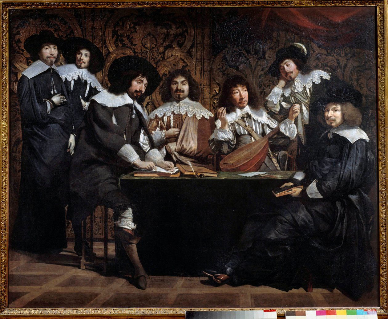 Amatérská setkání nebo akademie Setkání umělců a intelektuálů. Obraz Mathieu Le Nain (Lenain) (1607-1677) 17. století Sun. 1,16x1,46 m Paris musee du Louvre od Mathieu Le Nain