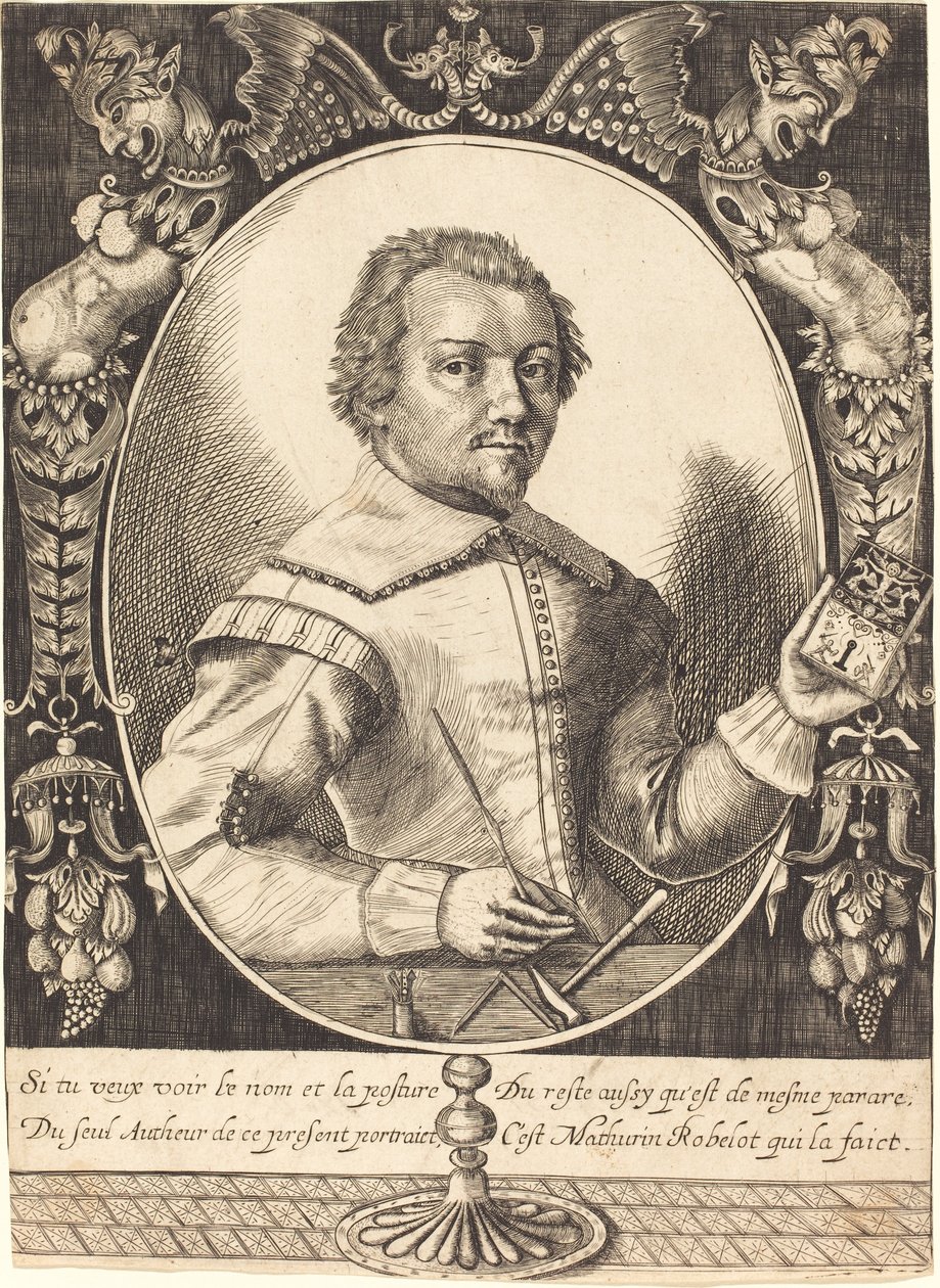 Autoportrét, cca 1630 (rytina na položený papír) od Mathurin Robelot