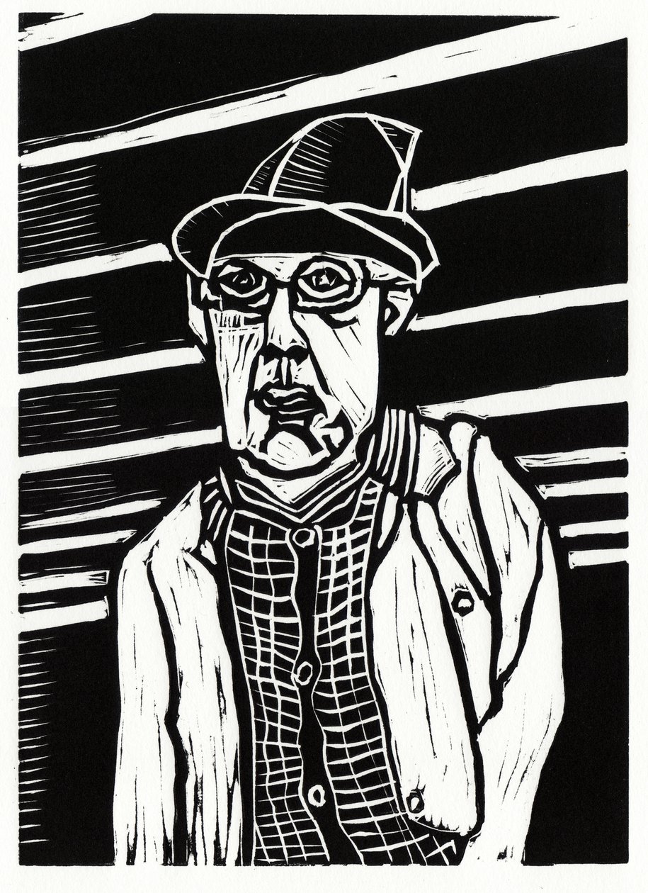 Southwark Man, 2013 (linoryt) od Matt Bannister