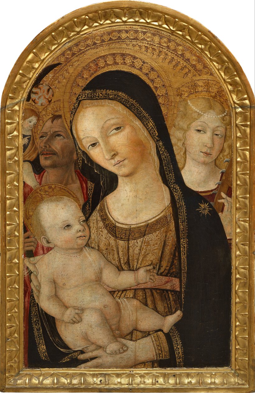 Madona s dítětem se svatou Kateřinou a svatým Kryštofem od Matteo di Giovanni di Bartolo