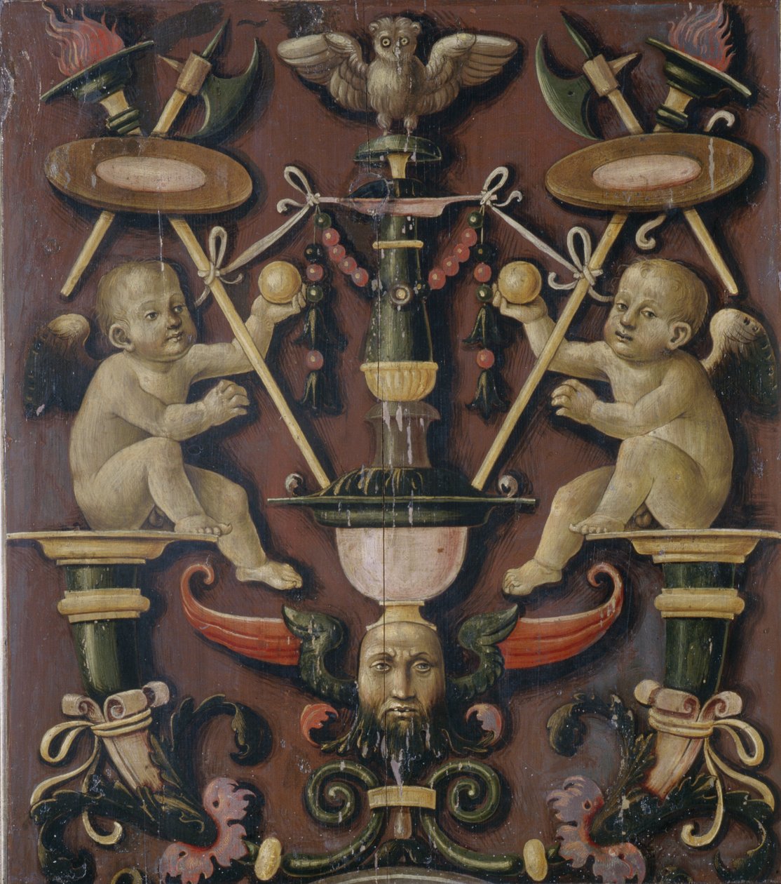 Motiv s Putti (tempera na měkkém dřevě) od Matteo di Giuliano di Lorenzo Balducci