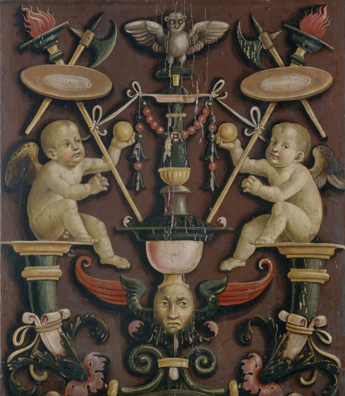 Motiv s Putti (tempera na měkkém dřevě) od Matteo di Giuliano di Lorenzo Balducci
