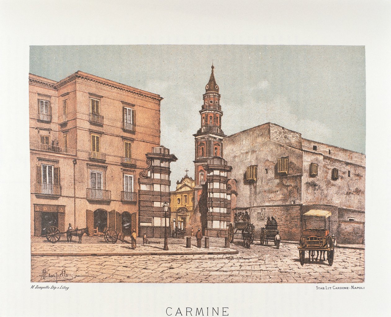 Itálie, Neapol, Santa Maria del Carmine od Matteo Zampella