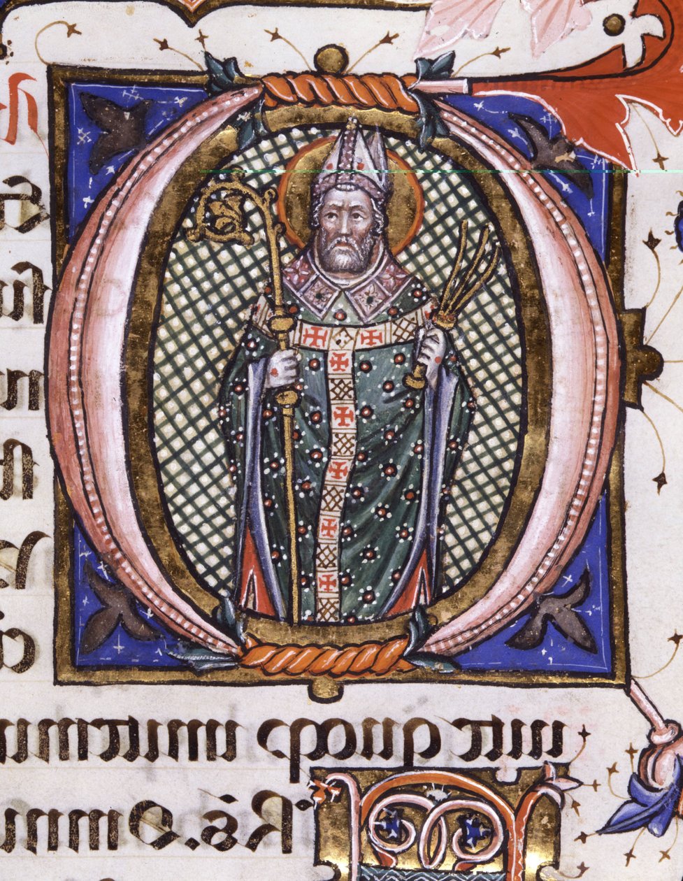 Svatý Ambrož - (Miniatura, cca 1492-1523) od Matteo da Milano
