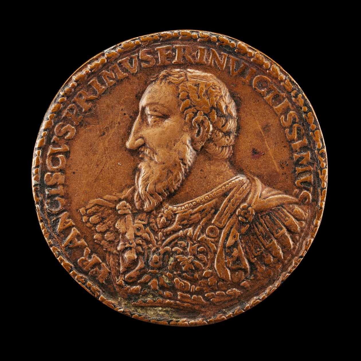 François I, 1494-1547, král Francie 1515, pravděpodobně 15381544. od Matteo dal Nassaro
