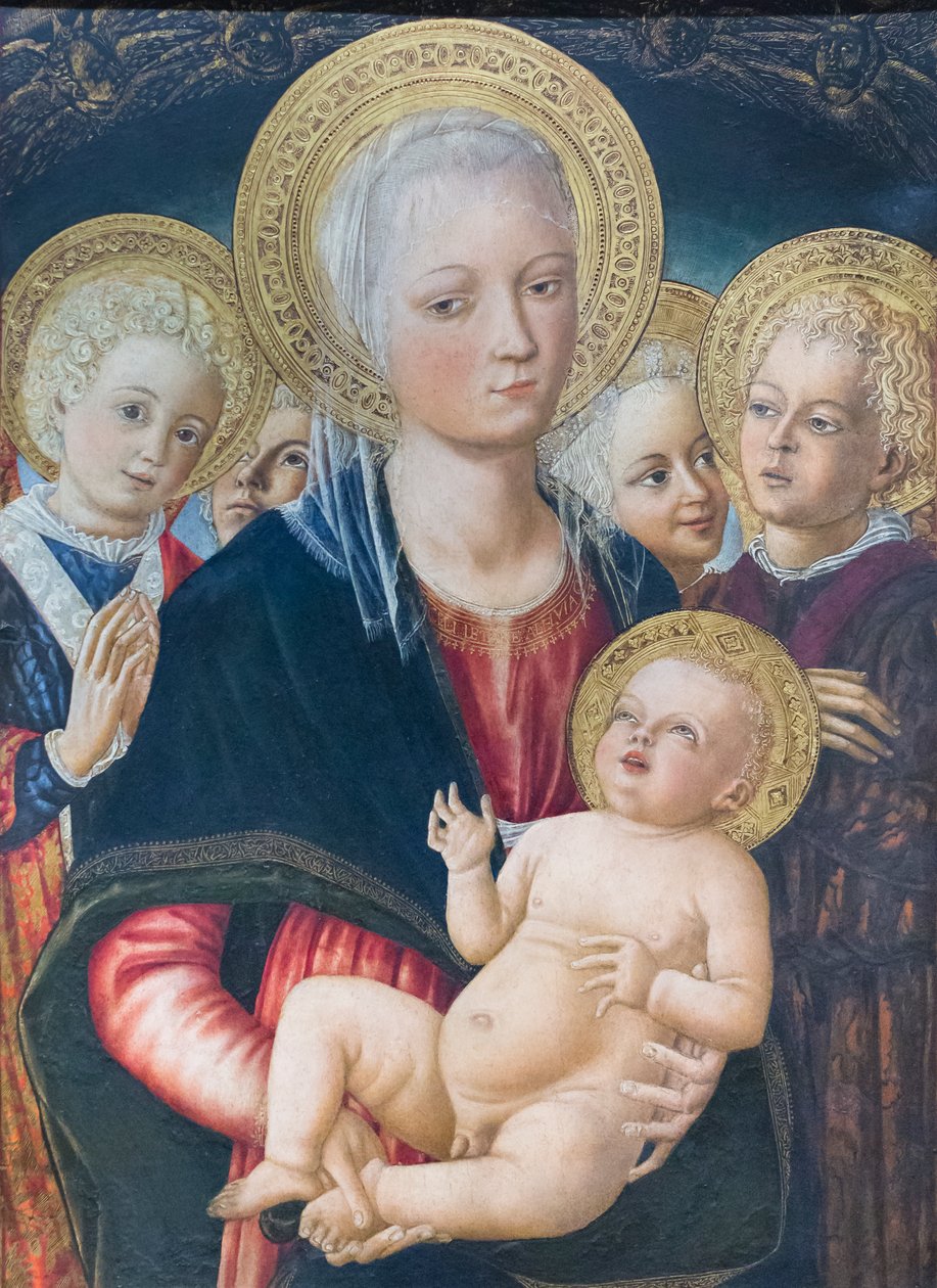 Madonna ja lapsi enkelien kanssa od Matteo di (c.1430 95) Giovanni