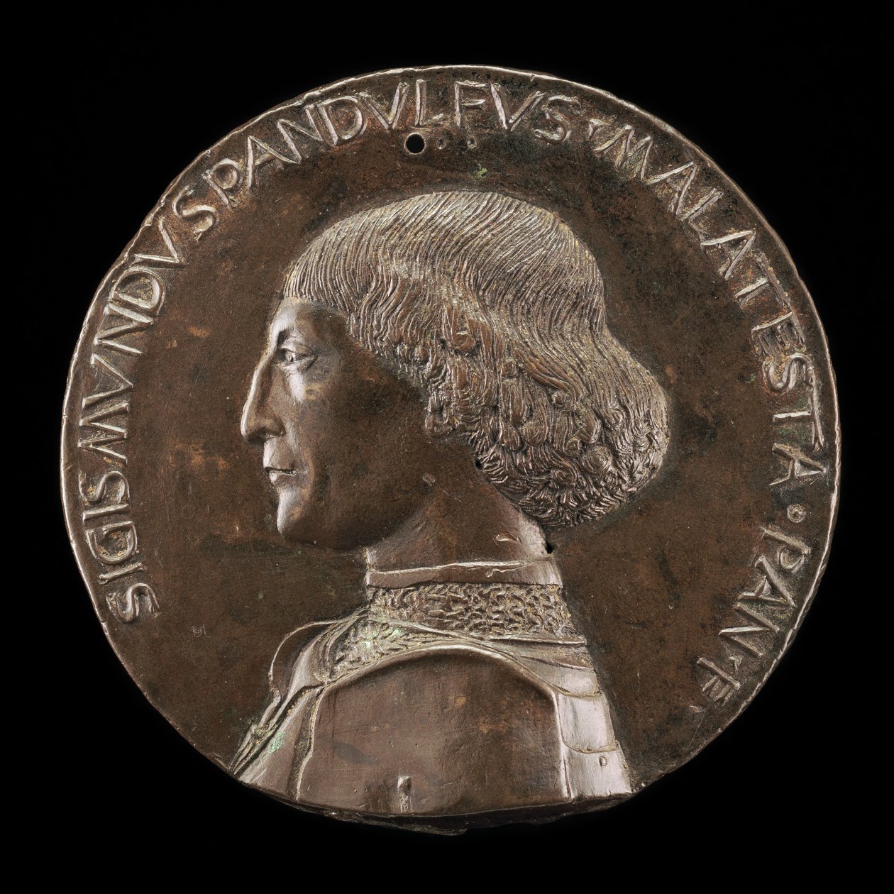 Sigismondo Pandolfo Malatesta, 1417-1468, Pán Rimini a Fano [avers], 1446. od Matteo di Andrea de Pasti