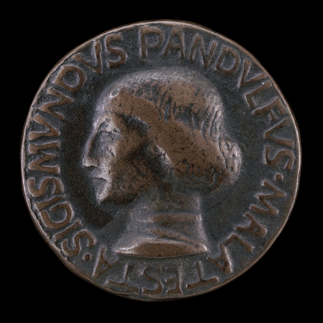 Sigismondo Pandolfo Malatesta, 1417-1468, Pán Rimini a Fano [avers], 1447. od Matteo di Andrea de Pasti