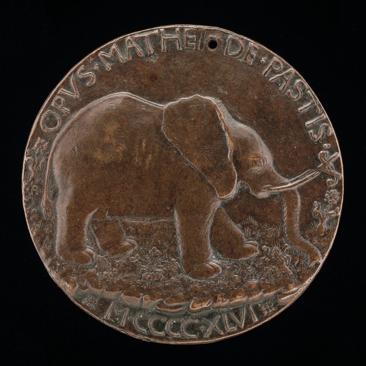 Slon Malatesta na louce [reverse], 1446. od Matteo di Andrea de Pasti