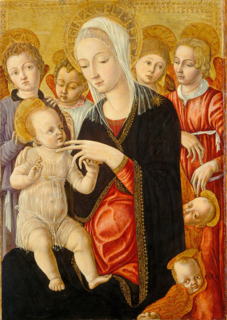 Madona s dítětem s anděly a cherubíny, c. 14601465. od Matteo di Giovanni