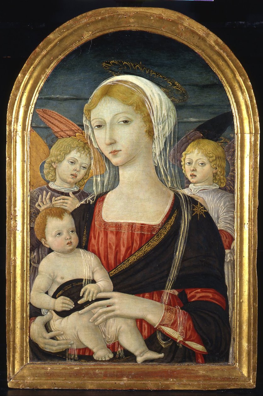 Madona s dítětem a anděly, asi 1470 od Matteo di Giovanni