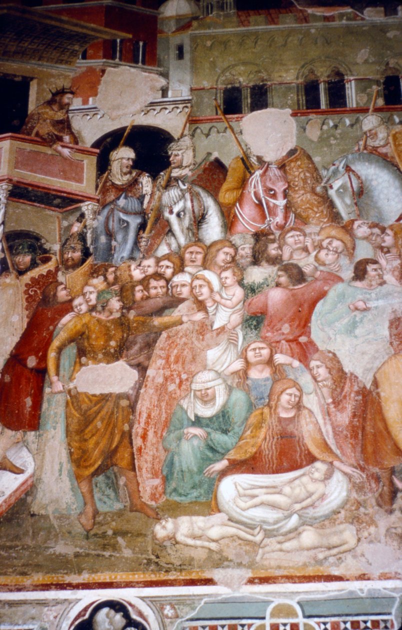 Masakr neviňátek, Freska v kostele Santi Agostino, Siena, 1482. od Matteo di Giovanni