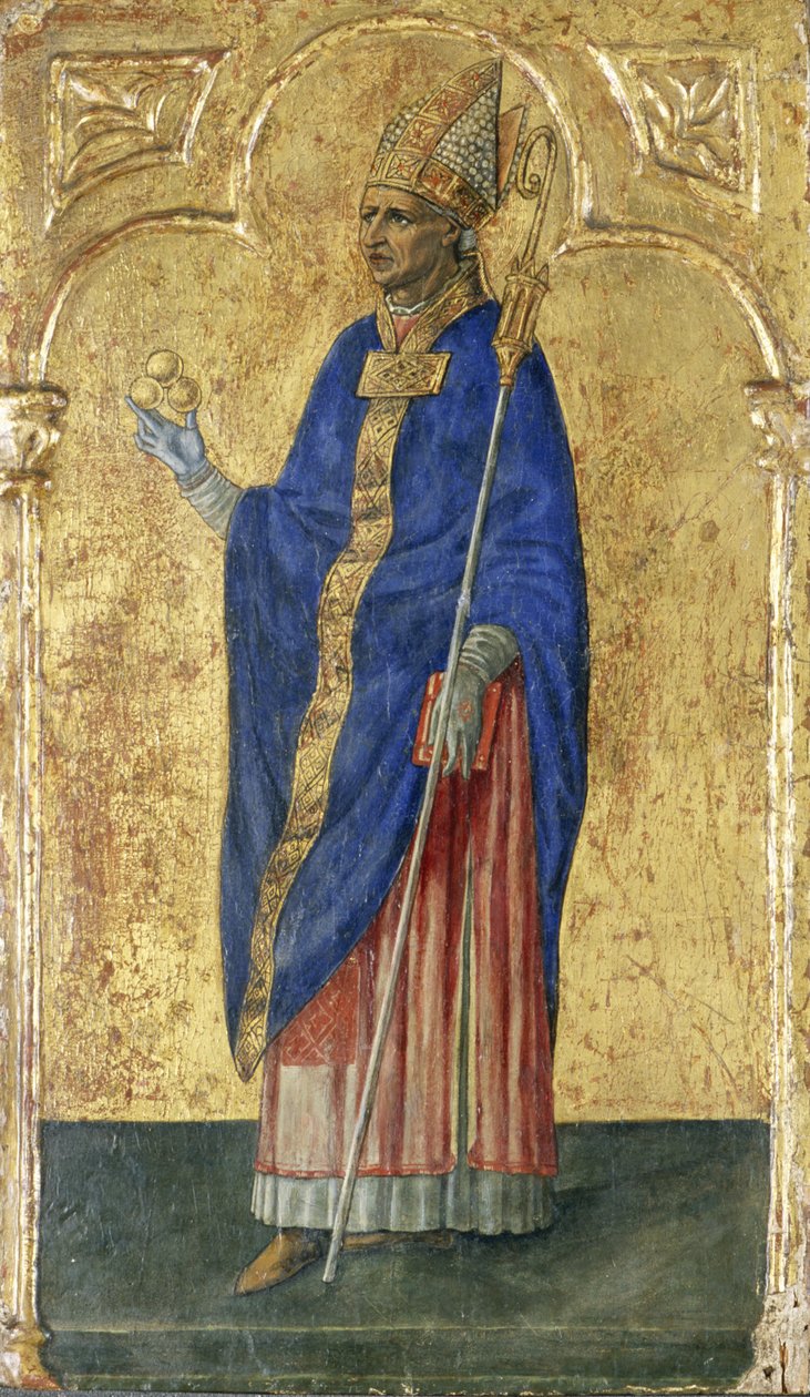 Svatý Mikuláš z Bari (tempera na topolovém dřevě) od Matteo di Giovanni di Bartolo
