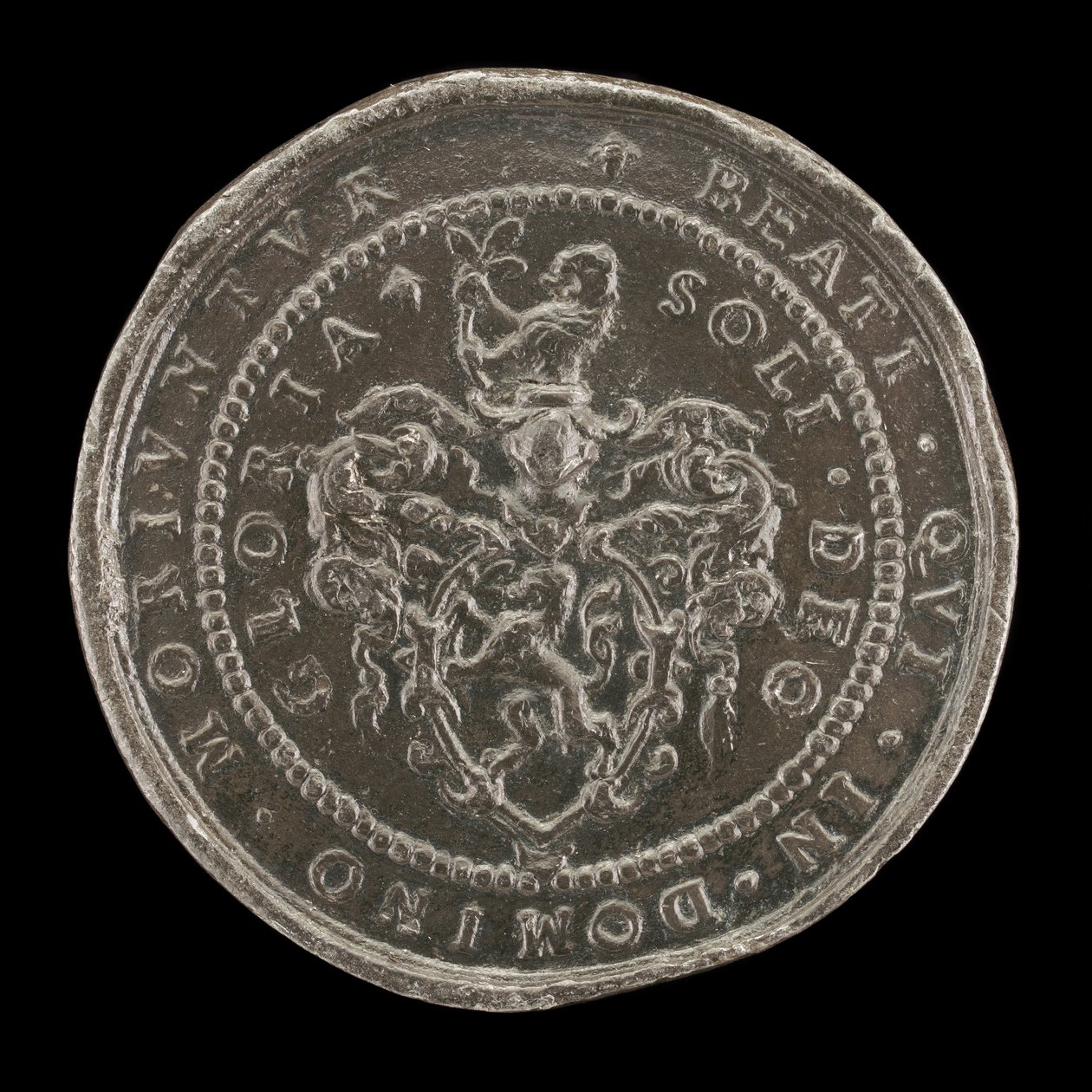 Zbraně a nápis [revers], 1592. od Matthäus Carl