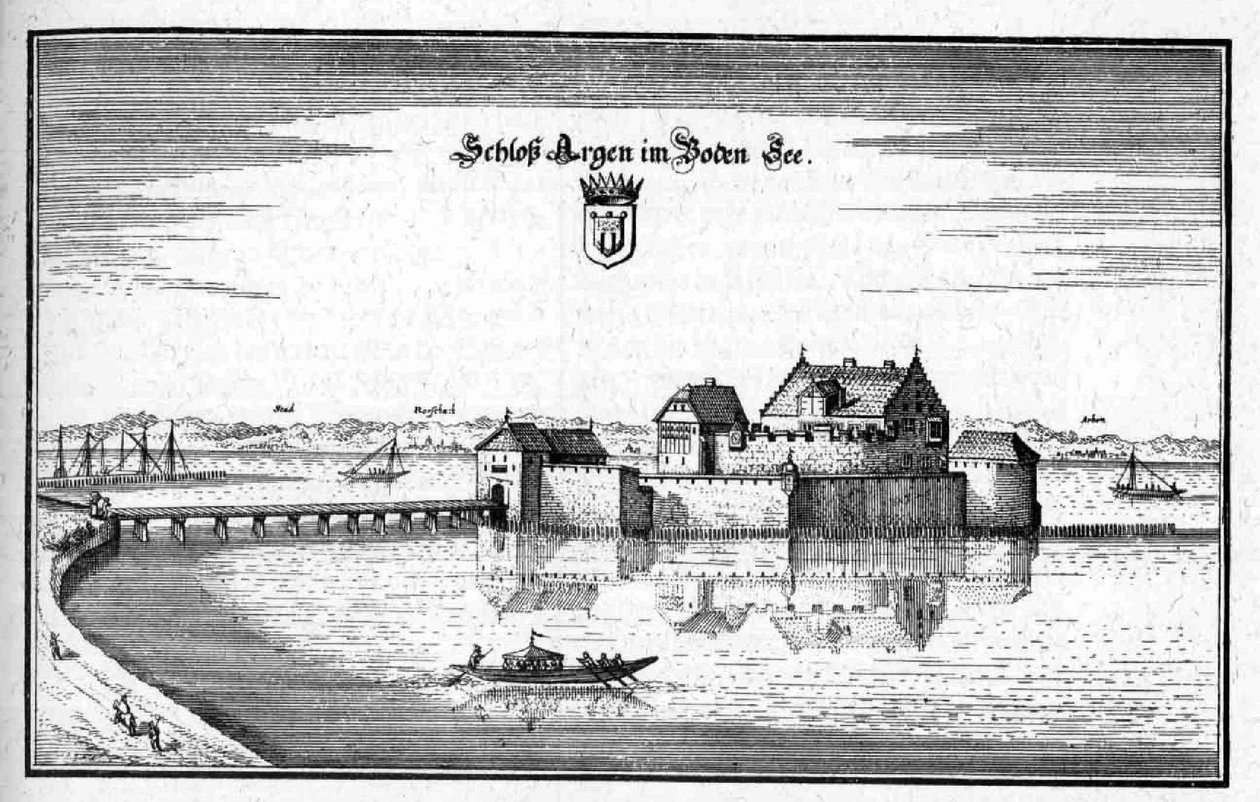 Argen - výňatek z Topographia Sueviae (Schwaben) od Matthaus Merian