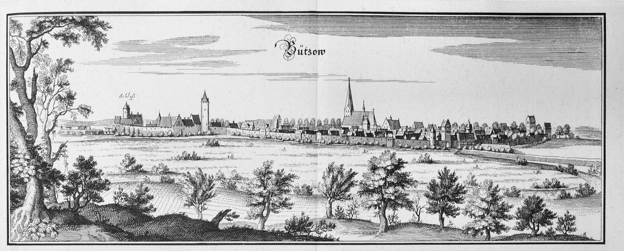 Bützow od Matthaus Merian