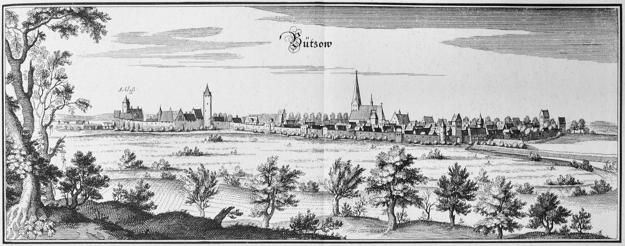 Bützow od Matthaus Merian