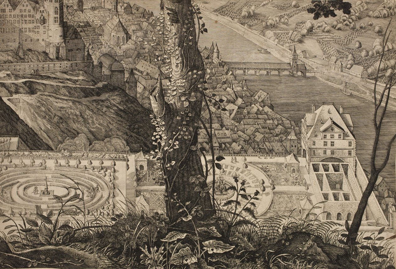 Hortus Palatinus. Zámecká zahrada v Heidelbergu od Matthäus Merian d.Æ.